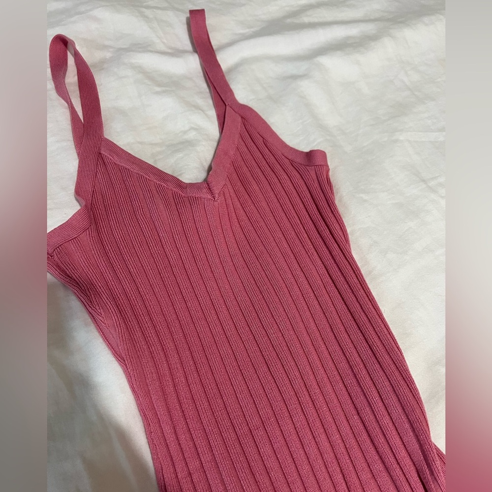 Active USA Ribbed Pink Dress
